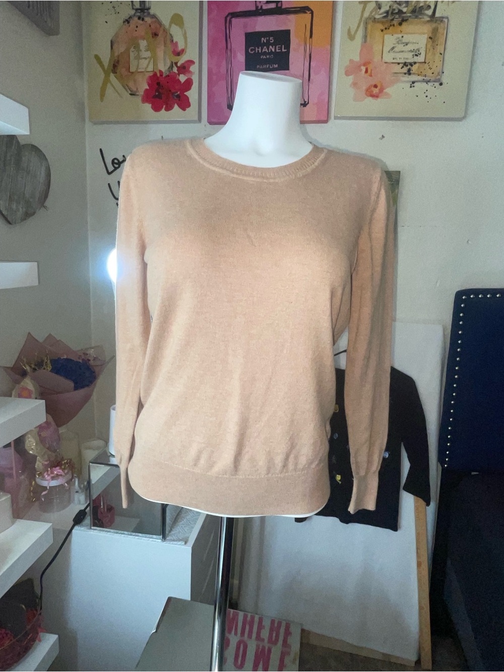 Worthington Women’s Crewneck Sweater in Soft Peach